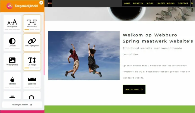 Spring Ability ingesteld