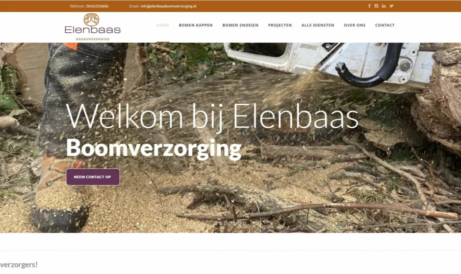 Elenbaas Boomverzorging portfolio webburo spring horizontaal 1