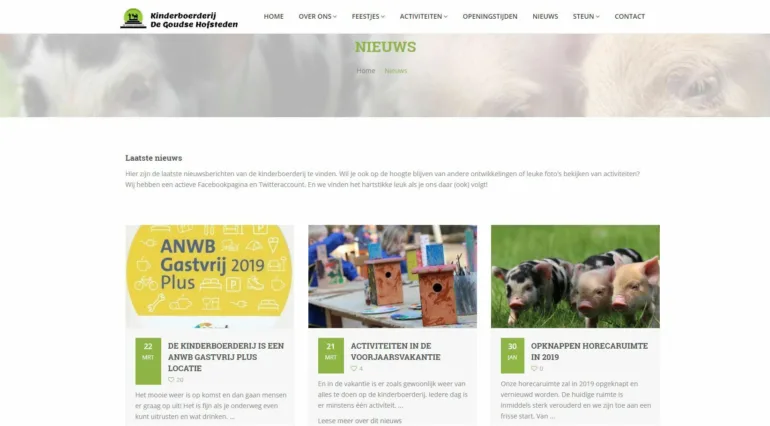 Kinderboerderij gouda portfolio webburo spring horizontaal2